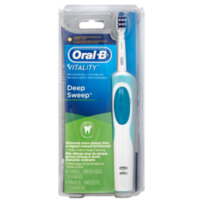 Oral-B Electric Rechargeable Toothbrush Vitality Deep Sweep - 1 Count