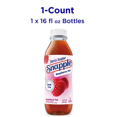 Snapple Zero Sugar Raspberry Tea In Recycled Plastic Bottle - 16 Fl. Oz. - Image 4