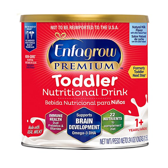 Enfagrow Premium Milk Toddler Next Step Natural Milk Flavor Powder Can - 24 Oz