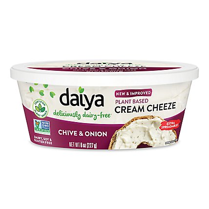 Daiya Dairy Free Chive and Onion Vegan Cream Cheese - 8 Oz - Image 1