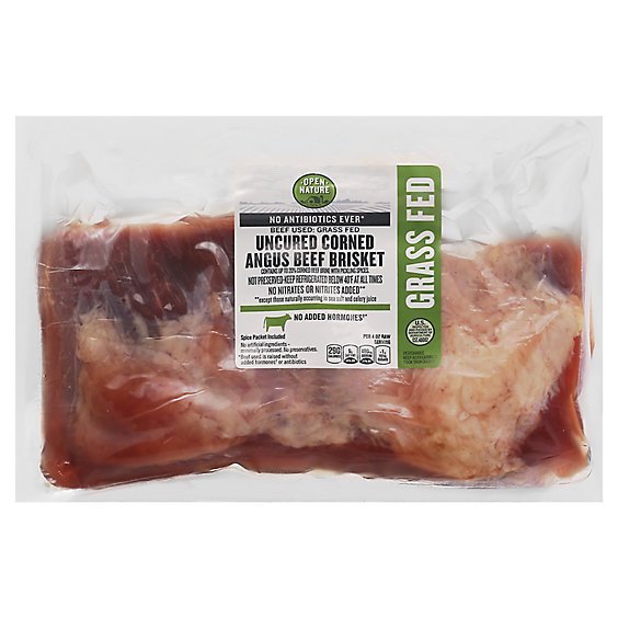 Open Nature Beef Grass Fed Angus Corned Beef Brisket - 3 Lb