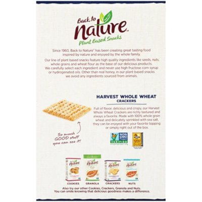 back to NATURE Crackers Harvest Whole Wheat - 8.5 Oz - Image 5
