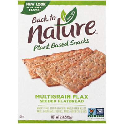 back to NATURE Crackers Flatbread Multigrain Flax Seeded - 5.5 Oz - Image 2