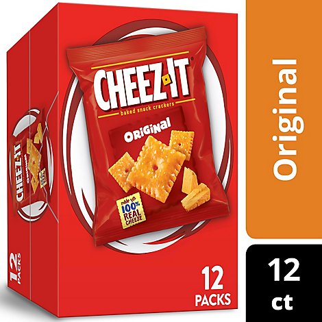 Cheez-It Cheese Crackers Baked Snack Original 12 Count - 12 Oz