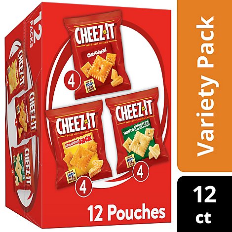 Cheez-It Baked Snack Crackers Variety Pack 12 Count - 12.1 Oz
