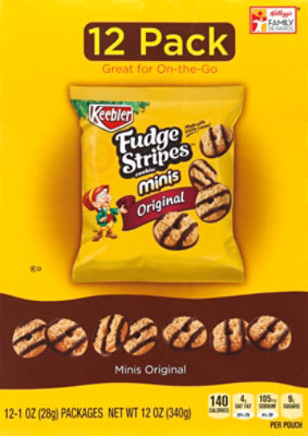 Keebler Fudge Stripes Cookies Minis Original - 12-1 Oz - Image 2