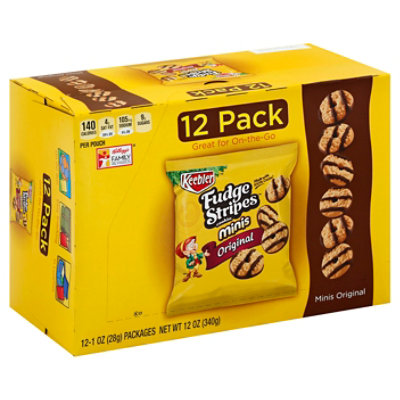 Keebler Fudge Stripes Cookies Minis Original 12 Count 1 Oz Shaw S