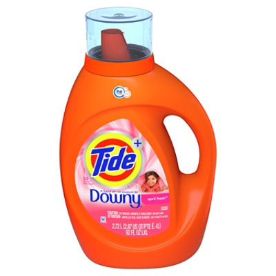 Tide Plus Touch of Downy April Fresh HE Compatible Liquid Laundry Detergent 59 Loads - 92 Fl. Oz. - Image 2