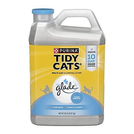 Purina Tidy Cats Cat Litter Clumping For Multiple Cats With Glade Clear Springs Jug - 20 Lb