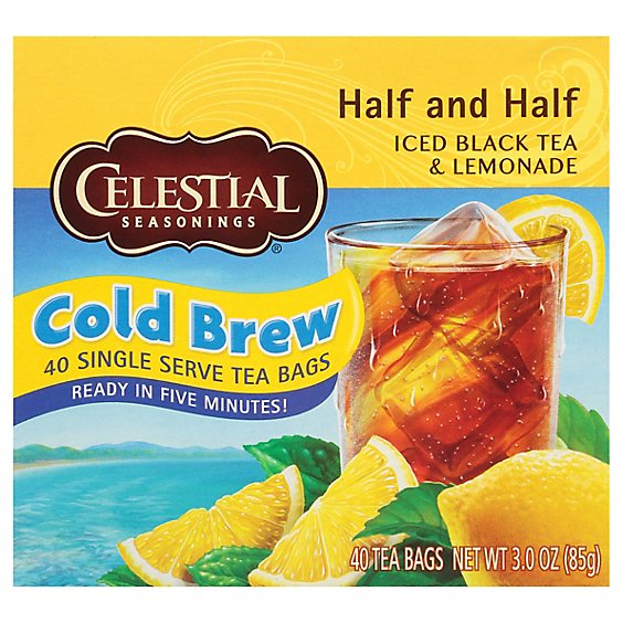 Celestial Seasonings Cool Brew Iced Black Tea & Lemonade Half & Half - 40 Count