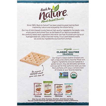 back to NATURE Crackers Organic Classic Saltine - 7 Oz - Image 6