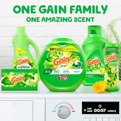 Gain flings! Original Scent Liquid Laundry Detergent Soap Pacs HE Compatible - 16 Count - Image 8