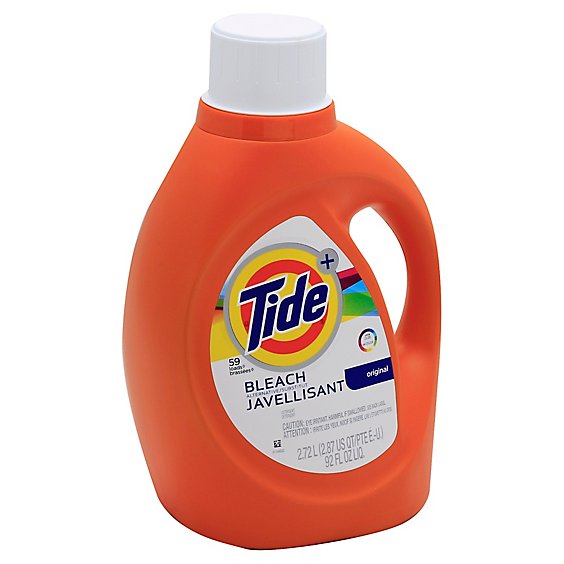 Tide Plus Laundry Detergent Liquid Bleach Alternative Original 59 Loads - 92 Fl. Oz.