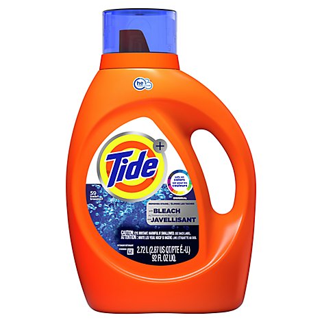 Tide Plus Liquid Laundry Detergent With Bleach Alternative HE Turbo Clean Original - 92 Fl. Oz.