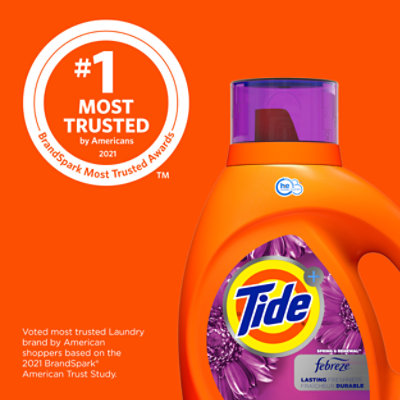 Tide Plus Febreze Freshness Spring & Renewal HE Turbo Clean Liquid Laundry Detergent - 46 Fl. Oz. - Image 5