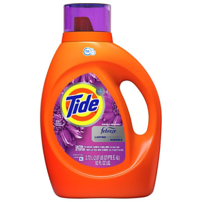 Tide Plus Febreze Freshness Spring & Renewal HE Turbo Clean Liquid Laundry Detergent - 92 Fl. Oz.