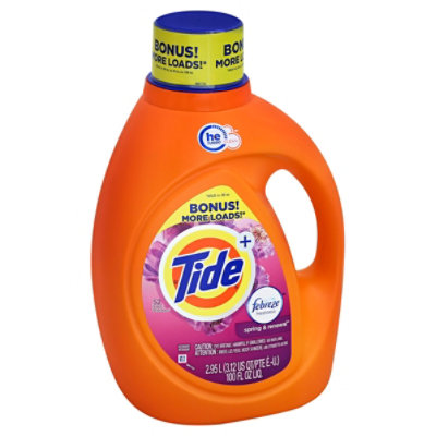 Tide Plus Febreze Freshness Spring & Renewal HE Turbo Clean Liquid Laundry Detergent - 92 Fl. Oz.