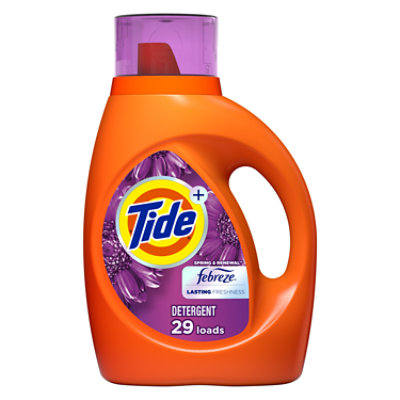 Tide Plus Febreze Freshness Spring & Renewal HE Turbo Clean Liquid Laundry Detergent - 46 Fl. Oz. - Image 1