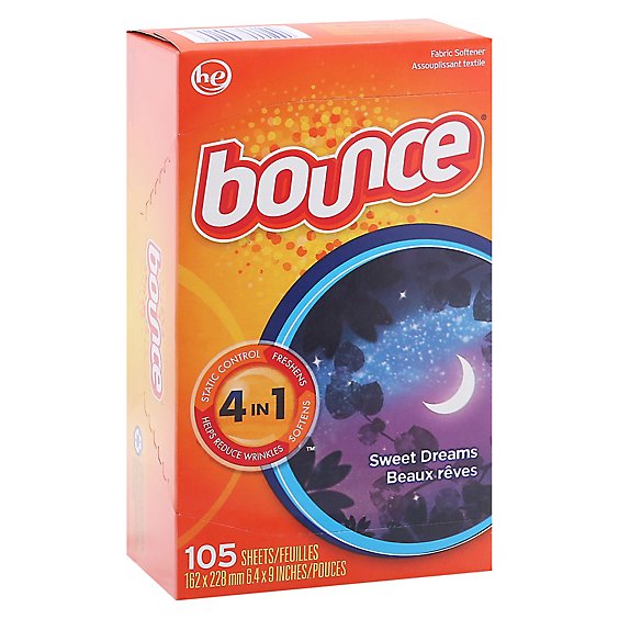 Bounce Sweet Dreams Fabric Softener Dryer Sheets - 105 Count