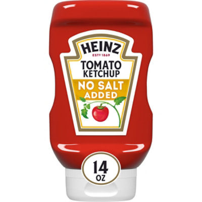 Heinz Tomato Ketchup with No Salt Added Bottle - 14 Oz - Image 1