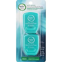 Signature Care Dental Floss Extra Comfort Mint Waxed - 2 Count - Image 2