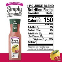 Simply Lemonade Juice All Natural With Raspberry - 11.5 Fl. Oz. - Image 4