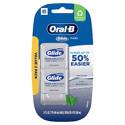 Oral-B Glide Pro-Health Deep Clean Cool Mint Dental Floss Value Pack - 2 Count - Image 3