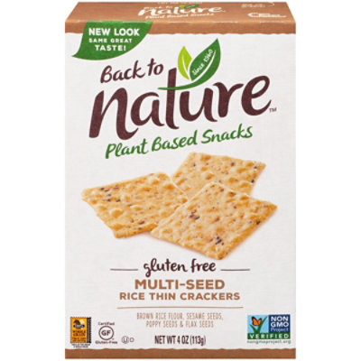 back to NATURE Crackers Rice Thin Gluten-Free Multi-Seed - 4 Oz - Image 3