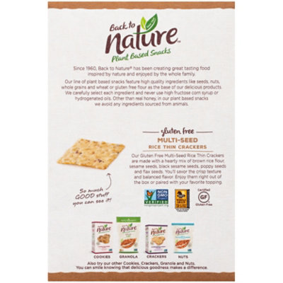 back to NATURE Crackers Rice Thin Gluten-Free Multi-Seed - 4 Oz - Image 6