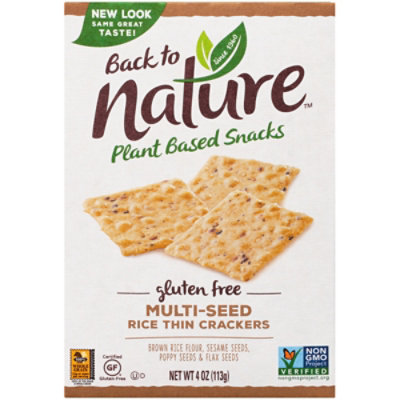 back to NATURE Crackers Rice Thin Gluten-Free Multi-Seed - 4 Oz - Image 2