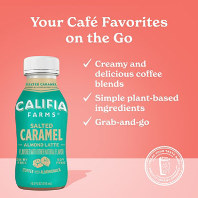 Califia Farms Salted Caramel Cold Brew Coffee with Almond Milk - 10.5 Fl. Oz. - Image 3