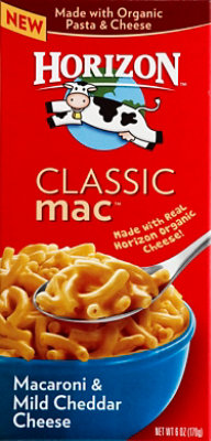 Horizon Organic Macaroni & Mild Cheddar Cheese Classic Mac Box - 6 Oz -  Jewel-Osco