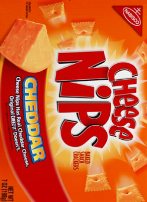 Cheese Nips Crackers Baked Snack Cheddar - 7 Oz - Image 3
