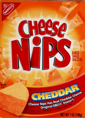 Cheese Nips Crackers Baked Snack Cheddar - 7 Oz - Image 2