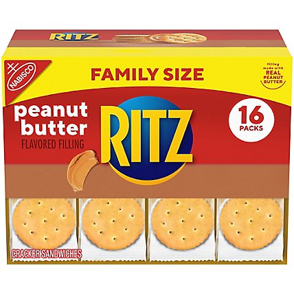 RITZ Crackers Sandwiches Peanut Butter Family Size Box - 16-1.38 Oz - Image 1