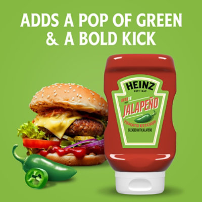 Heinz Jalapeno Tomato Ketchup Blended with Real Jalapeno Bottle - 14 Oz - Image 7