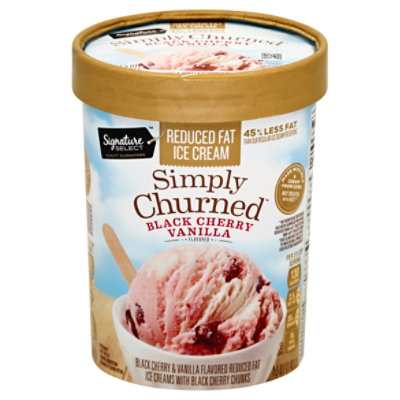 Signature SELECT Black Cherry Vanilla Light Ice Cream - 1.5 Quart