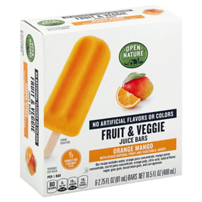 Open Nature Bars Fruit And Veggie Orange Mango - 6-2.75 Fl. Oz. - Safeway