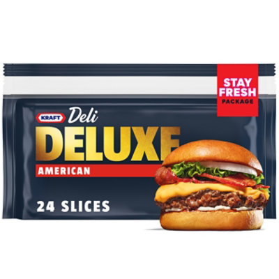 Kraft Deli Deluxe American Cheese Slices Bag - 24 Count - Image 1