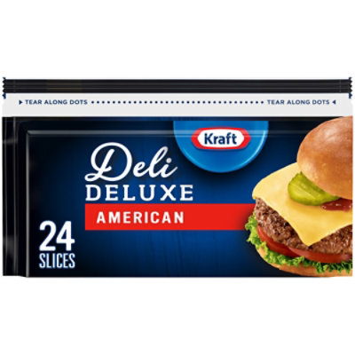 Kraft Deli Deluxe Cheese Slices American 24 Slices - 16 Oz