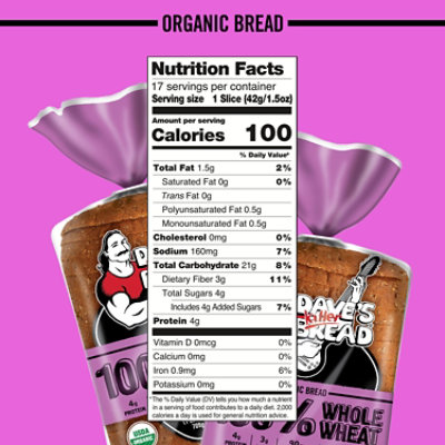 Daves Killer Bread Organic 100% Whole Wheat - 25 Oz - Image 5