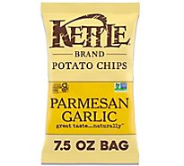 Kettle Brand Parmesan Garlic Potato Chips - 7.5 Oz