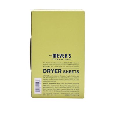 Mrs. Meyers Clean Day Dryer Sheets Lemon Verbena Scent (Pack of 80) - Image 6