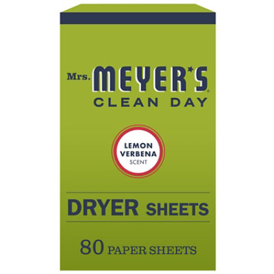 Mrs. Meyers Clean Day Dryer Sheets Lemon Verbena Scent (Pack of 80) - Image 3