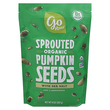 Go Raw 100% Organic Sprouted Celtic Sea Salt Pumpkin Seeds - 1 Lb - Image 3