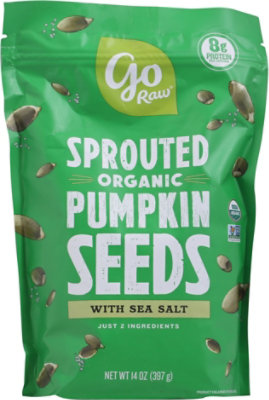 Go Raw 100% Organic Sprouted Celtic Sea Salt Pumpkin Seeds - 1 Lb - Image 2