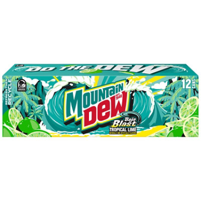 Mtn Dew Soda Baja Blast - 12-12 Fl. Oz. - Image 1