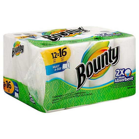 Bounty Paper Towels Select-A-Size Big Rolls 94 2-Ply Sheets Wrapper - 1 Roll