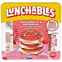 Lunchables Pepperoni & Mozzarella Cheese Snack Kit with Crackers Tray - 2.25 Oz - Image 2
