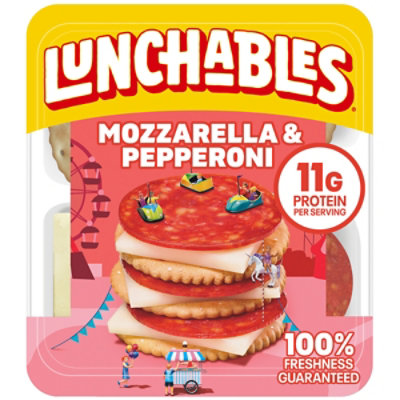 Lunchables Lunch Combinations Pepperoni & Mozzarella Made With Pork Chicken & Beef - 2.25 Oz